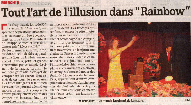 article presse La Meuse magicien Lelouchier
