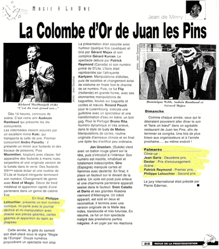 article presse Afap magicien Lelouchier
